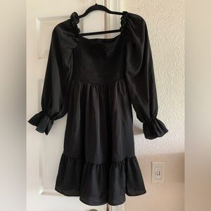 Puff sleeve long sleeve dress